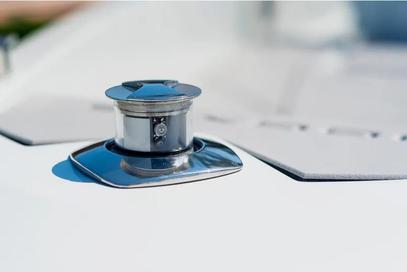 Slide: The Image of Close-up of a 2023 Saxdor 200 SPORT boat deck detail. - 9