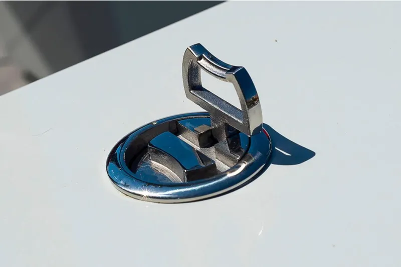 Slide: The Image of Close-up of a 2023 Saxdor 200 Pro Sport boat deck fitting. - 9