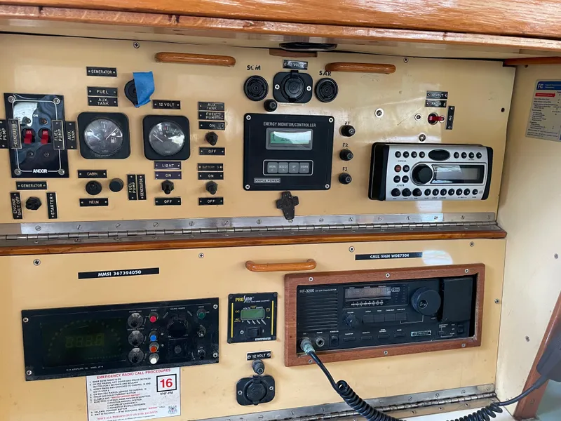 Slide: The Image of 1974 Custom Center Cockpit control panel with navigation and communication instruments. - 15