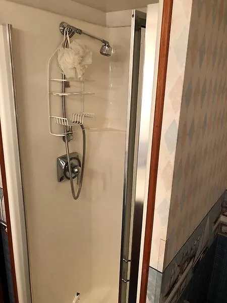Slide: The Image of Shower stall in 1989 Pluckebaum 75 Coastal Cruiser yacht. - 13