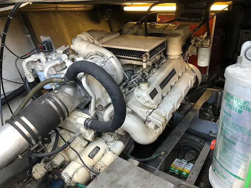 Slide: The Image of Engine room of a 1989 Pluckebaum 75 Coastal Cruiser yacht. - 21
