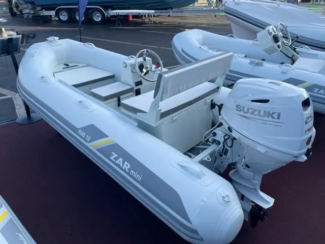 The Image of 2023 ZAR Mini RIB 12 T inflatable boat with Suzuki outboard motor. - 1