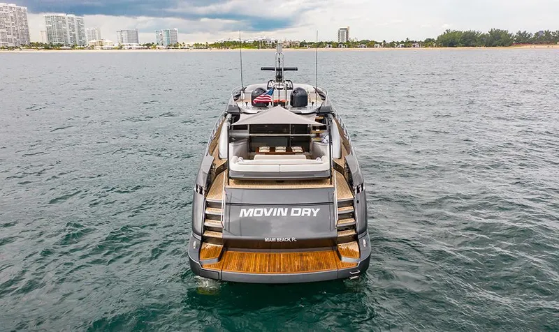 Slide: The Image of 2017 Riva 88 Domino Super yacht Movin Day on water near coastline. - 4