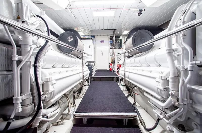 Slide: The Image of Engine room of a 2017 Riva 88 Domino Super yacht. - 49