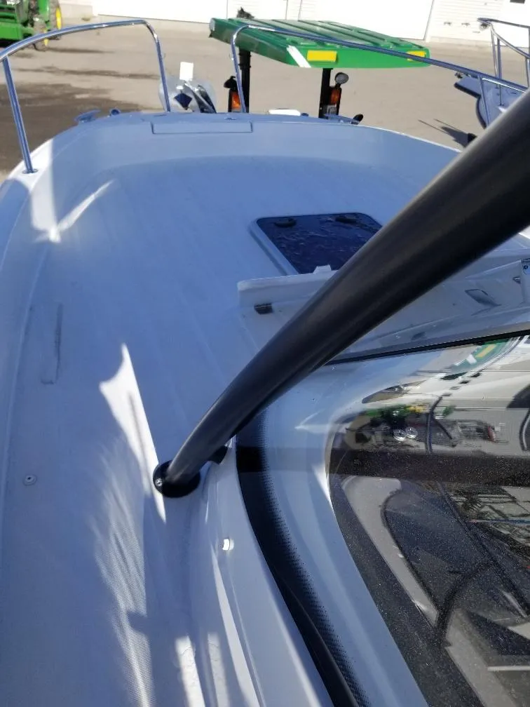 Slide: The Image of 2022 Jeanneau Leader 7.5 WA S3 boat deck with sleek design and modern features. - 8