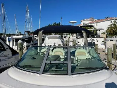 Slide: The Image of 2005 Sea Ray 340 Sundancer at marina, sunny day. - 34