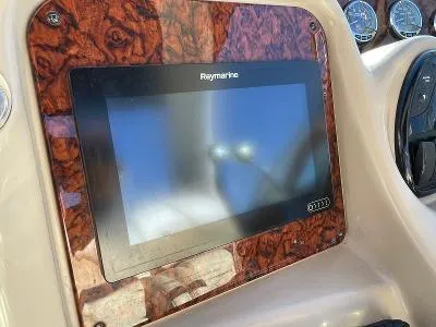 Slide: The Image of Raymarine display on 2005 Sea Ray 340 Sundancer dashboard. - 40