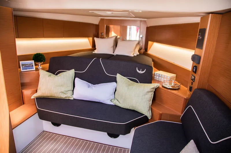 Slide: The Image of Luxurious interior of 2023 Keizer 42 yacht with cozy seating and modern design. - 17