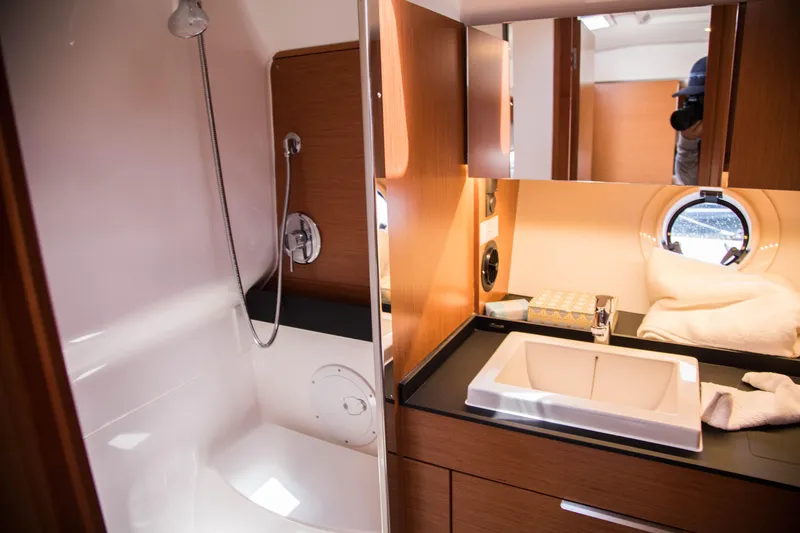 Slide: The Image of Modern bathroom in 2023 Keizer 42 yacht with shower and sink. - 31