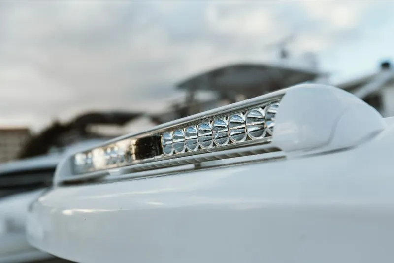 Slide: The Image of Close-up of 2023 Aquila 28 Molokai boat's LED light bar. - 34