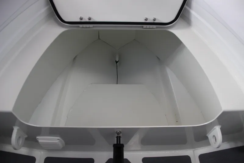Slide: The Image of 2022 ZAR Mini RIB 8 HDL storage compartment, open and empty. - 9