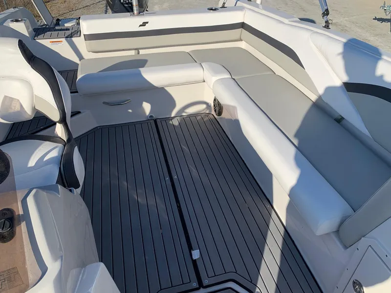 Slide: The Image of 2024 Starcraft SVX 211 boat interior with spacious seating and modern design. - 4