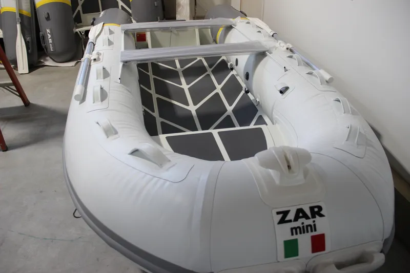 Slide: The Image of 2022 ZAR Mini RIB 12 HDL inflatable boat in a showroom. - 3