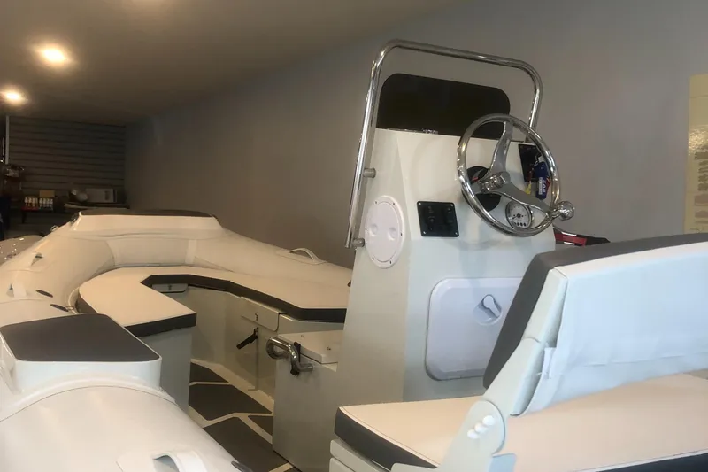 Slide: The Image of 2022 ZAR Mini RIB 15 HDL Tender 60 Hp, interior view with steering console. - 4
