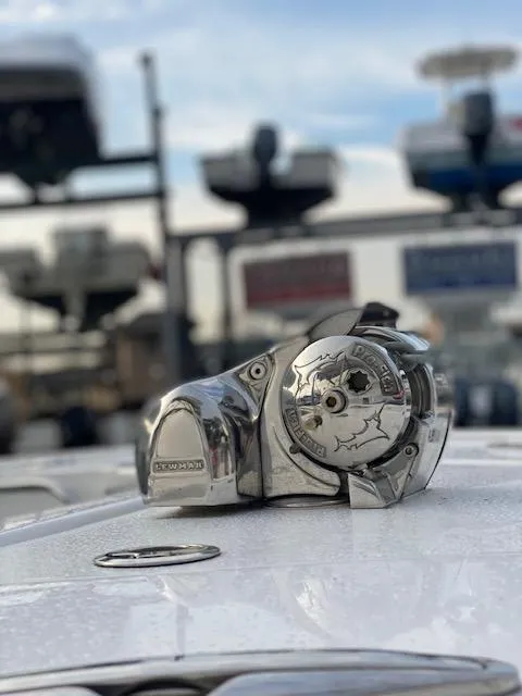 Slide: The Image of 2020 Cape Horn 24 XS boat detail with stainless steel winch on deck. - 19