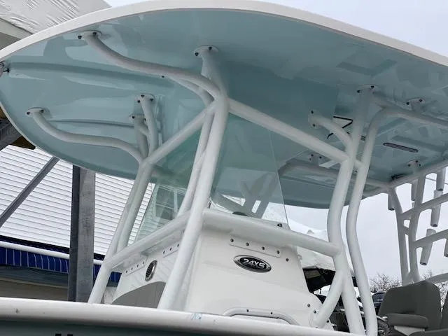 Slide: The Image of 2020 Cape Horn 24 XS boat with sturdy T-top and sleek design. - 8