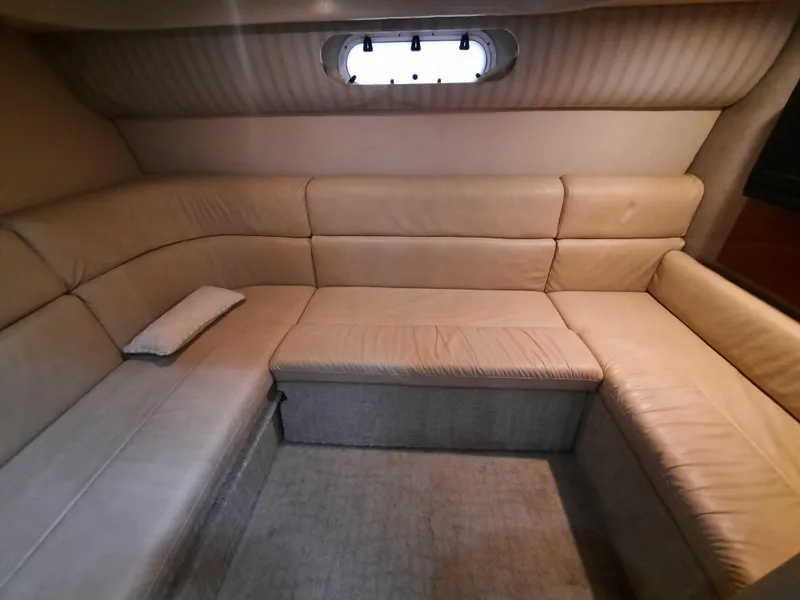 Slide: The Image of Interior of 2008 Formula 40 PC yacht with beige leather seating. - 15