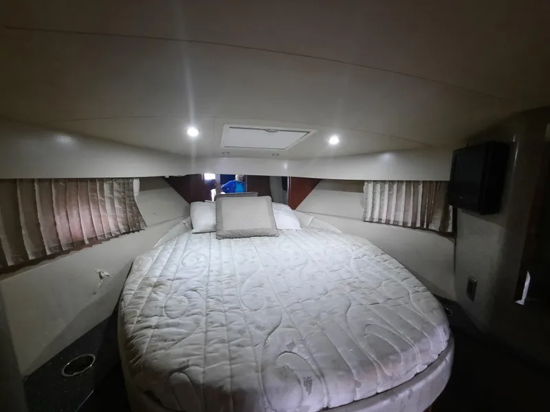 Slide: The Image of Interior cabin of a 2008 Formula 40 PC yacht with a cozy bed. - 31