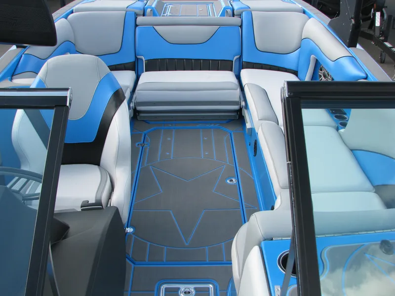 Slide: The Image of Interior dashboard of 2022 MB F22 Alpha boat with steering wheel and gauges. - 5