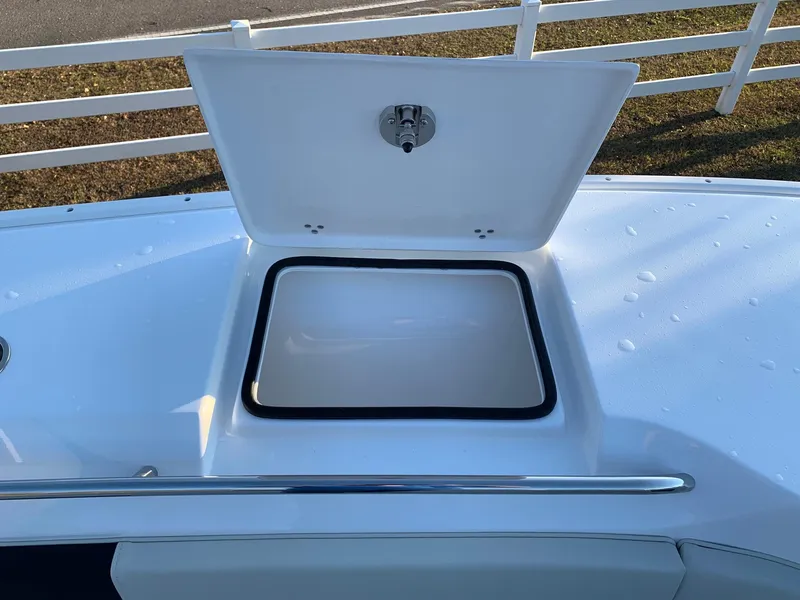 Slide: The Image of Open storage compartment on 2024 Cape Horn 32T boat. - 5