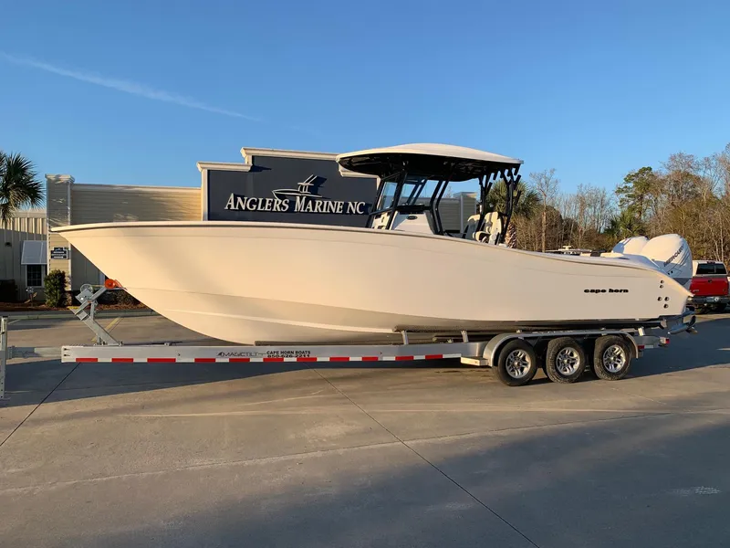 The Image of 2024 Cape Horn 32T boat on a trailer at Anglers Marine NC. - 0