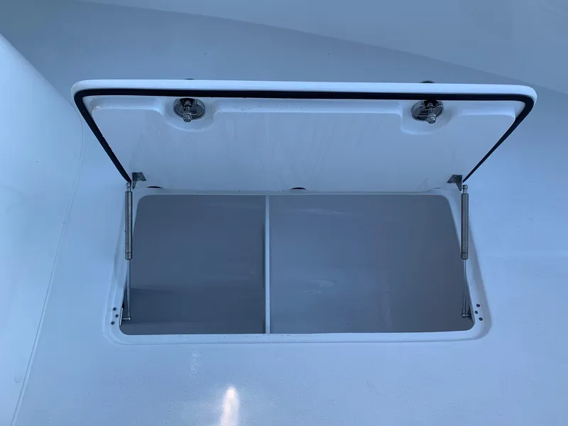 Slide: The Image of Open storage compartment on 2024 Cape Horn 32T boat. - 6