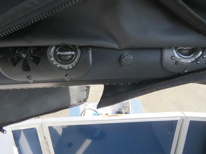 Slide: The Image of 2022 Coach Pontoons 241 RFC boat interior with audio system. - 22