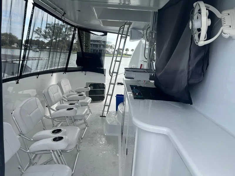 Slide: The Image of Interior view of Jutson 46 LRC yacht, year 2000. - 12