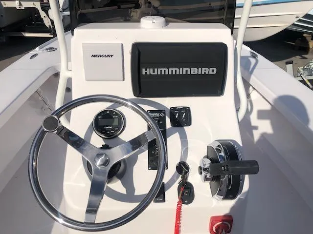 Slide: The Image of Control console of Piranha Alem F2000 boat, year 2022. - 10