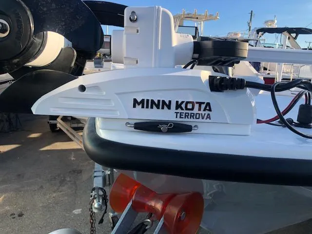 Slide: The Image of Minn Kota Terrova on Piranha Alem F2000 boat, 2022 model. - 23