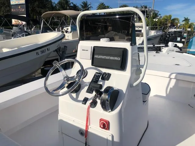 Slide: The Image of Control console of a 2022 Piranha Alem F2000 boat. - 7