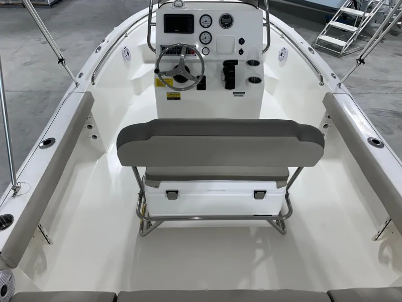 Slide: The Image of 2024 Key West 189 FS boat interior with console and seating. - 5