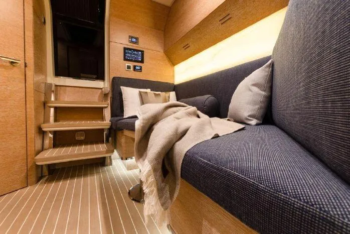Slide: The Image of Interior of Scout 530 LXF yacht, luxurious design, 2026 model. - 6