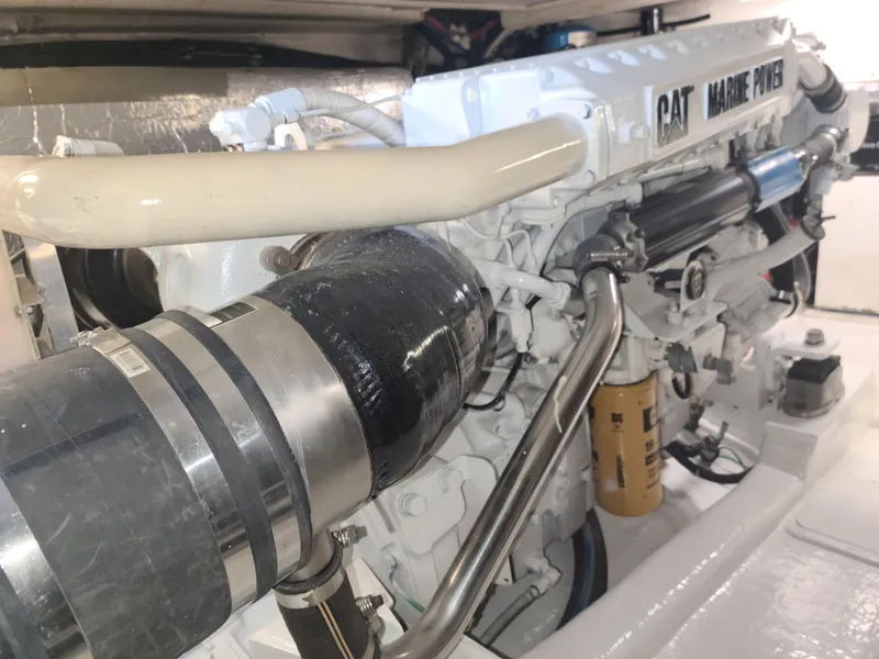Slide: The Image of CAT Marine Power engine in Riviera 48 Convertible 2000. - 19