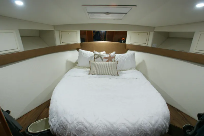 Slide: The Image of Bedroom in Riviera 48 Convertible yacht, year 2000. - 8