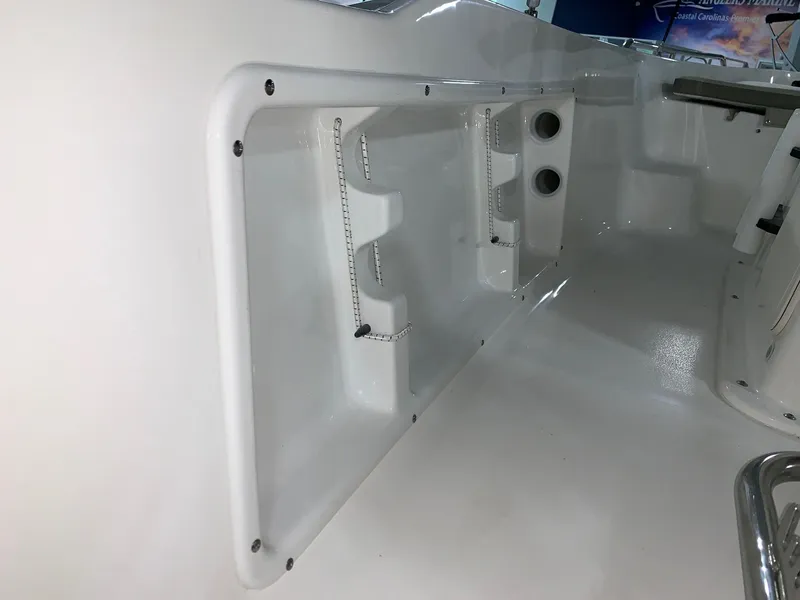 Slide: The Image of 2024 Key West 1720 Sportsman boat interior storage compartment. - 5