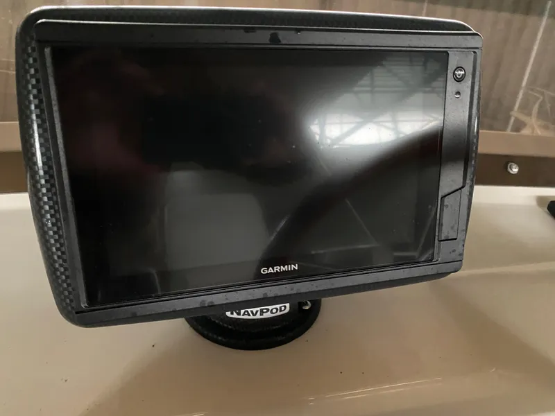 Slide: The Image of Garmin navigation system on 1973 Chris-Craft 47 Commander Flush Deck. - 38