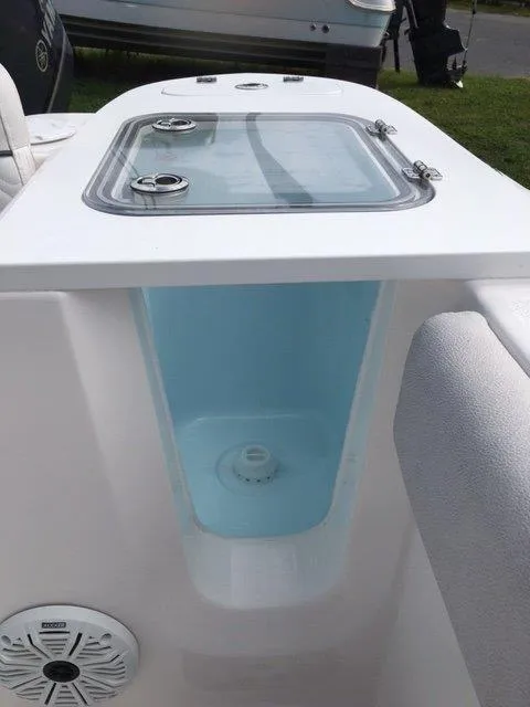 Slide: The Image of 2022 Sea Fox 248 Commander livewell with transparent lid and modern design. - 14