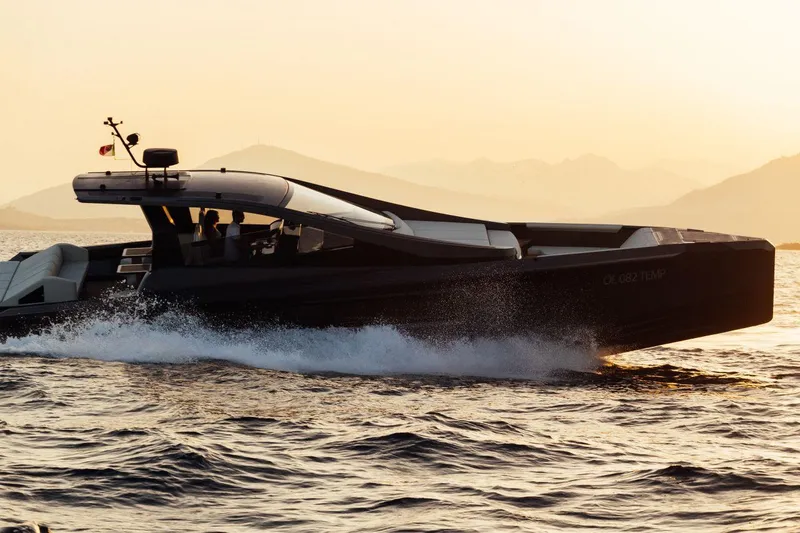 Slide: The Image of Maori 54 yacht cruising at sunset, 2020 model. - 6