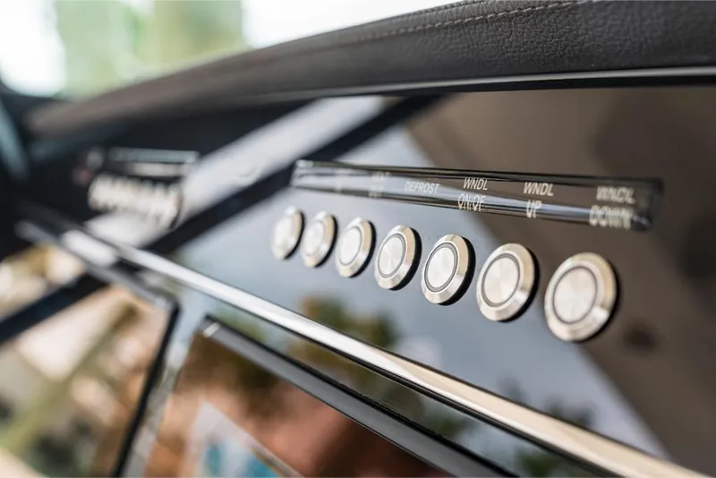 Slide: The Image of Control panel of 2023 Boston Whaler 360 Outrage boat. - 12