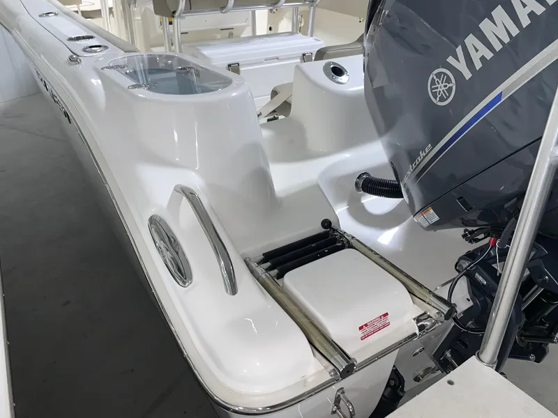 Slide: The Image of 2024 Key West 244 Center Console boat with Yamaha outboard motor. - 3