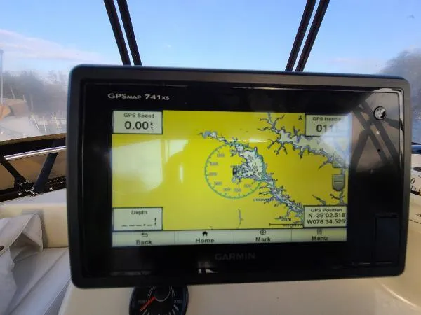Slide: The Image of Garmin GPS display on 1995 Silverton 34 Aft Cabin Motor Yacht. - 15