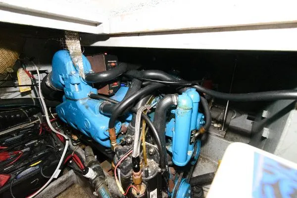 Slide: The Image of Engine compartment of a 1995 Silverton 34 Aft Cabin Motor Yacht. - 33