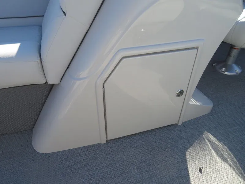 Slide: The Image of 2022 Crest Classic Fish 200 SF boat storage compartment and seating. - 10