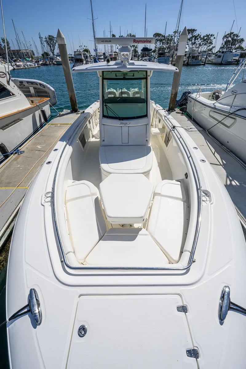 Slide: The Image of 2016 Boston Whaler 350 Outrage docked at marina. - 15