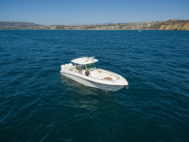 Slide: The Image of Boston Whaler 350 Outrage 2016 on open sea. - 2