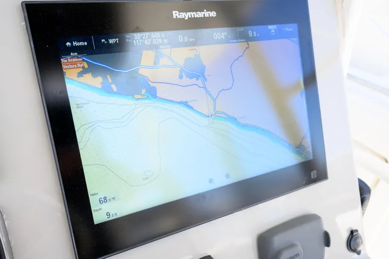 Slide: The Image of Raymarine navigation display on 2016 Boston Whaler 350 Outrage. - 22