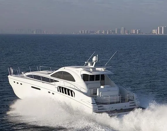 Slide: The Image of Custom Axcell Yachts 650 Power Catamaran cruising on open sea, 2010 model. - 11