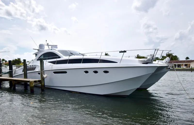 Slide: The Image of Luxurious 2010 Custom Axcell Yachts 650 Power Catamaran docked on a sunny day. - 39