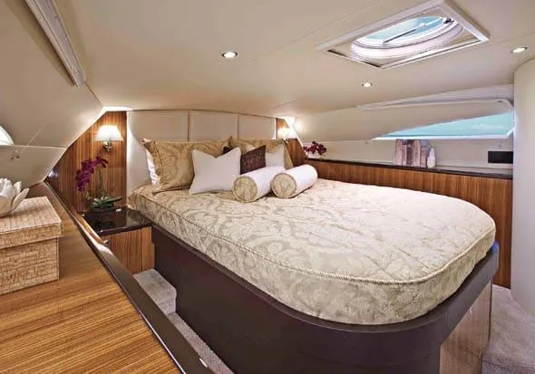 Slide: The Image of Luxurious bedroom interior of 2010 Custom Axcell Yachts 650 Power Catamaran. - 4